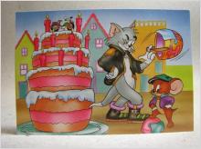 Oskrivet Fint Tecknat vykort Tom och Jerry