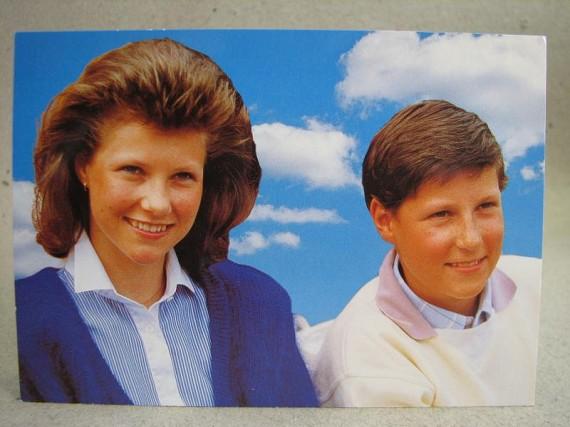 Äldre vykort - Kronprins Haakon och Prinsesse Märtha Louise