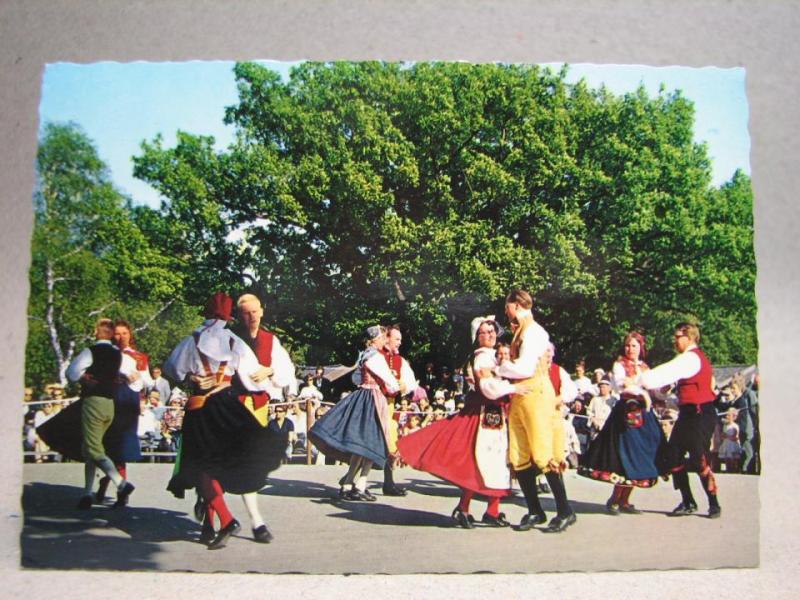 Vykort - Folkdanslaget på Skansen - Stockholm 