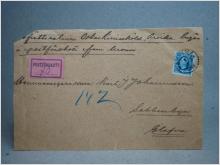 Försändelse med stämplat antikt  frimärke - Arvika 9/1 1906 + Postförskottmärke