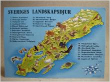 Harry Lange - Sveriges Landskapsdjur  ... / Fin svensk evenemangstämpel Vilhelmina 1994