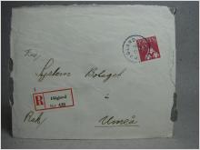 Försändelse med stämplat frimärke + R-märke - Högland 12/2 - 44