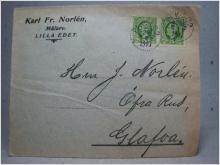 Försändelse med stämplat frimärke -  PLK ?82 26/1 1907