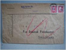 Försändelse med stämplade frimärken - Nyåker 25/10 1934