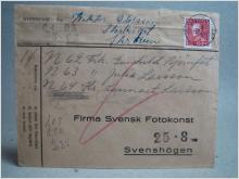Försändelse med stämplat frimärke - Skröven 23/8 1934