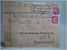 Försändelse med stämplade frimärken - Krångfors 7/8 1934