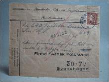 Försändelse med stämplat frimärke - Rundviksverken 27/7 1934