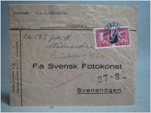Försändelse med stämplade frimärken - Svappavara 23/8 1934