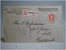 Försändelse med stämplat frimärke - Stockholm 16 12/1 1906