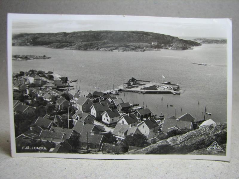 Vykort - Vy över Fjällbacka 1945