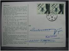 Adressndringskort med stämplade frimärken - 1972 - Skoghall