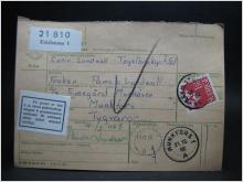 Adresskort med stämplade frimärken - 1962 - Eskilstuna till Munkfors