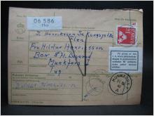 Adresskort med stämplade frimärken - 1962 - Flen till Munkfors
