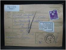 Adresskort med stämplade frimärken - 1962 - Örebro till Munkfors