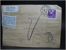 Adresskort med stämplade frimärken - 1962 - Göteborg till Munkfors