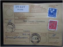 Adresskort med stämplade frimärken - 1962 - Överlida till Öjervik