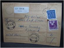 Adresskort med stämplade frimärken - 1962 - Lerum till Öjervik