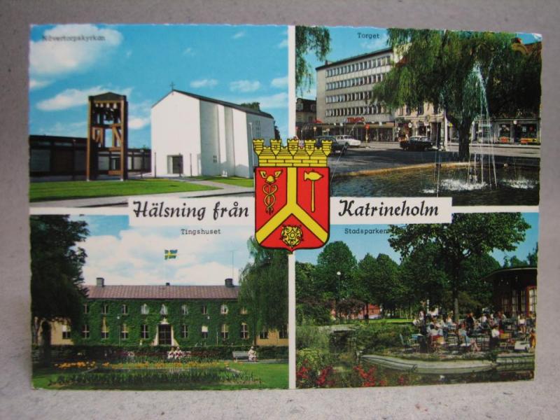 Katrineholm flerbild  - Äldre Vykort 1977