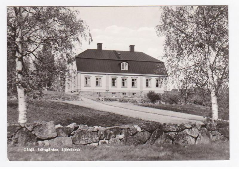 Oskrivet vykort Gålsjö. Stiftsgården, Björkåbruk, Ångermanland