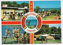 Skrivet och postgånget flerbilds-vykort med motiv från Möllstorps Camping Öland.
