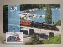 Vykort - Maximikort stämplar på 2 frimärken - Härliga Tåg  R-Lok 