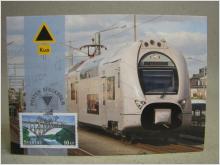 Vykort - Maximikort stämplar på 2 frimärken - Härliga Tåg  X 40