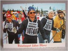 Vykort - Kung Carl Gustaf åker Vasaloppet 1977