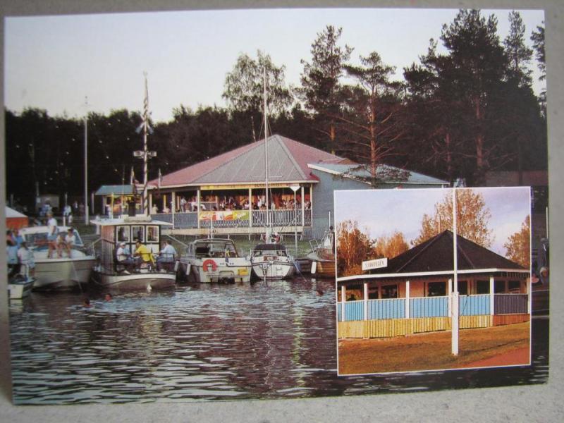 Vykort - Båtar Danskväll - Sjökrogen Nusnäs Mora 1996