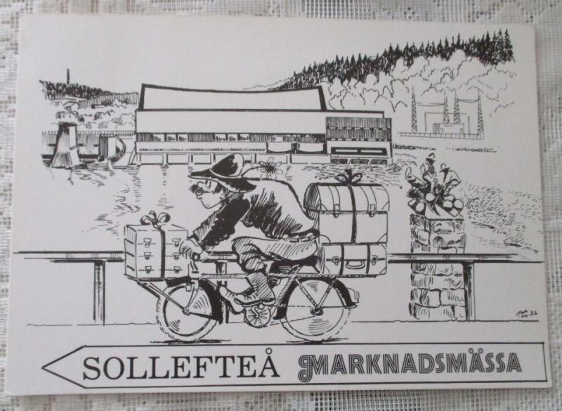 Sollefteå - Ådalens pärla. Ortstämpel Marknadsmässa 1992. Se bilderna.