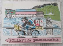 Sollefteå - Ådalens pärla. Ortstämpel Marknadsmässa 1986. Se bilderna.