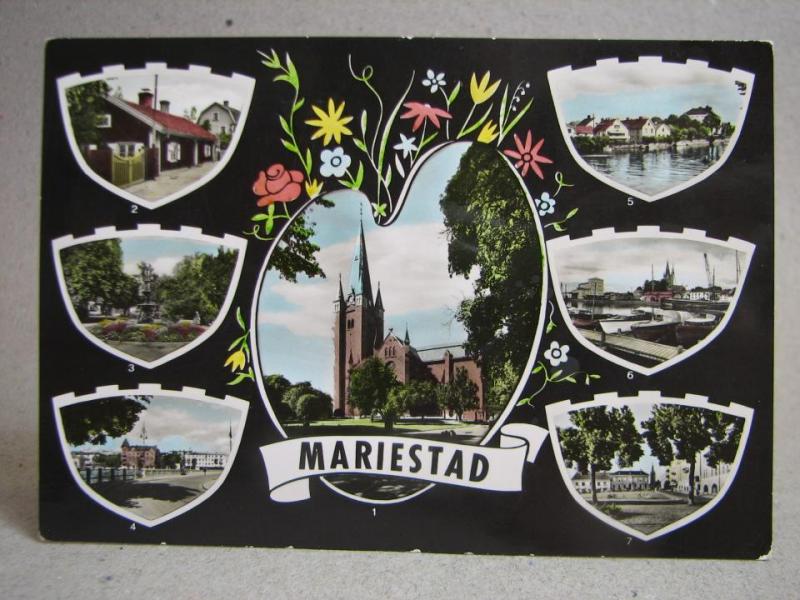 Vykort -  Mariestad Flerbild