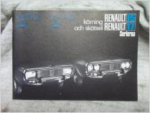 Ny Instruktionsbok. Renault 15, 17. 1972. Svenska 63 sidor