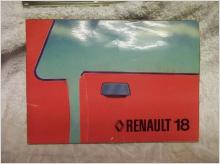 Instruktionsbok. Renault 18. ( NE 396 ) bra skick