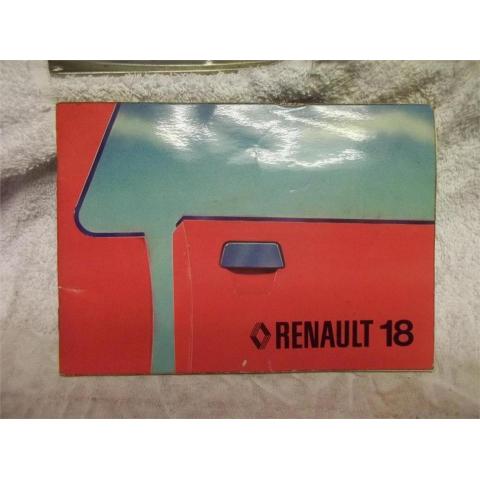 Instruktionsbok. Renault 18. ( NE 396 ) bra skick