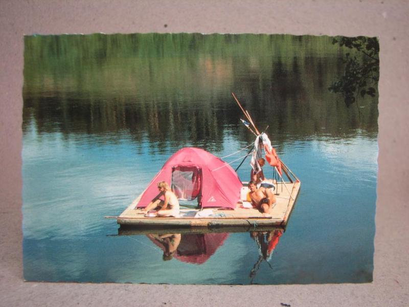 Flottfärd mellan Vingäng Edebäck Värmland - oskrivet vykort av Holger Strand