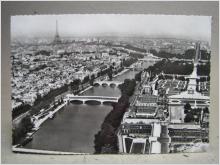 Vykort - Vy över Paris 1960