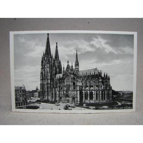 Der Kölner Dom von Süden Köln Oskrivet gammalt vykort