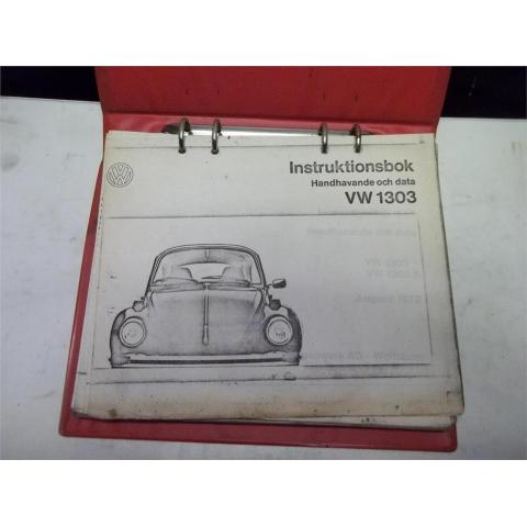 VW 1303. Kopierad Instr-Bok. Svensk text 60 sid