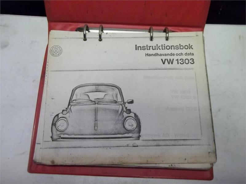 VW 1303. Kopierad Instr-Bok. Svensk text 60 sid