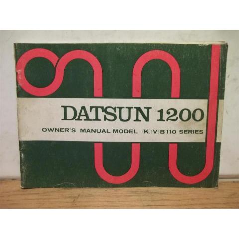Datsun 1200 Instruktionsbok.Engelsk text 52 sid. tryckt 1972