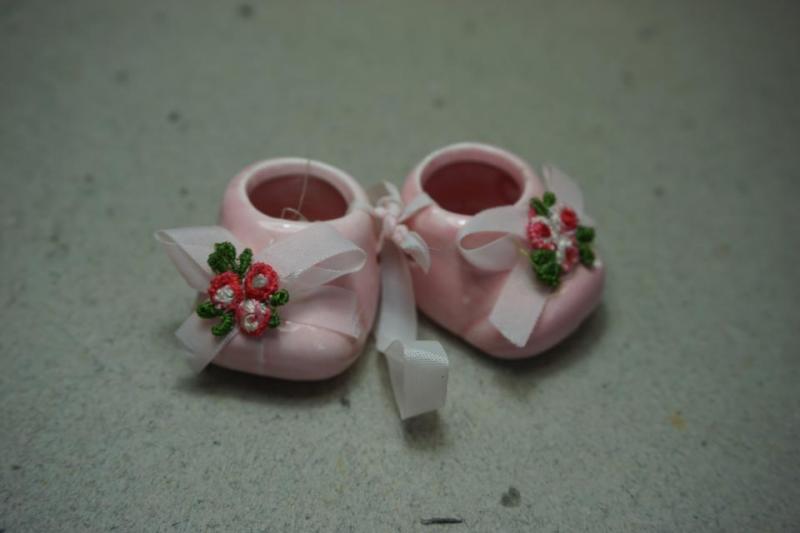 Porslinskor baby rosa