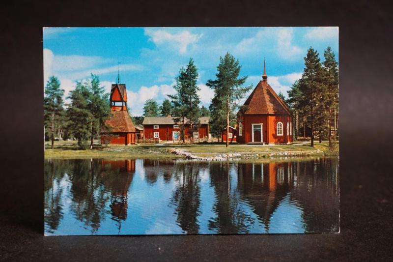 Margaretakyrkan Gammplatsen Lycksele äldre vykort Luleå Stift