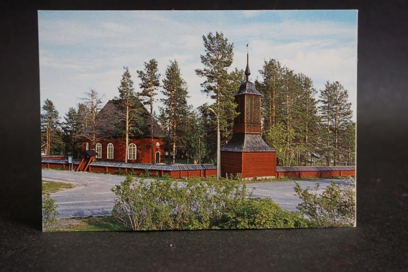 Jokkmokk Gamla kyrka 2 äldre vykort Luleå Stift