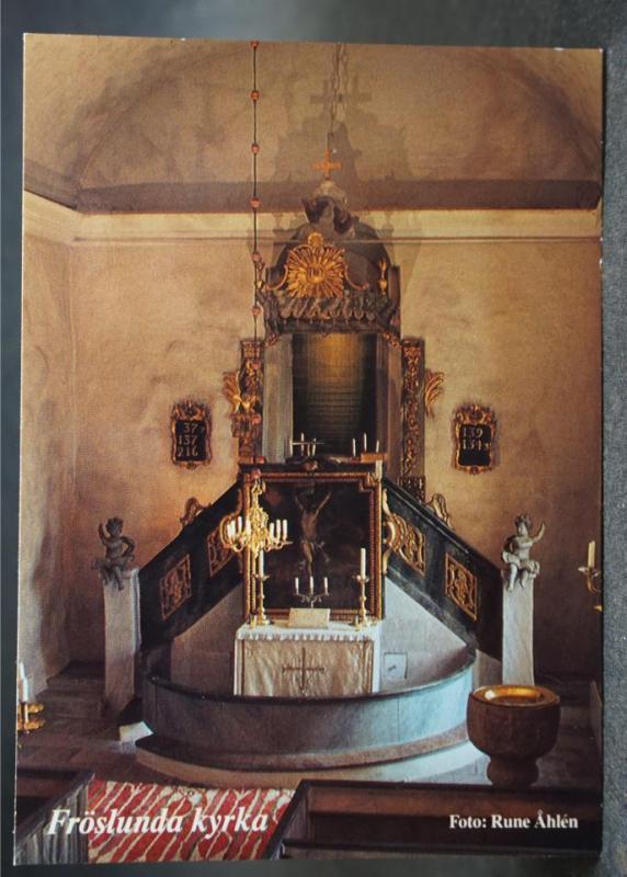 Fröslunda kyrka - Uppsala Stift //  1 äldre vykort
