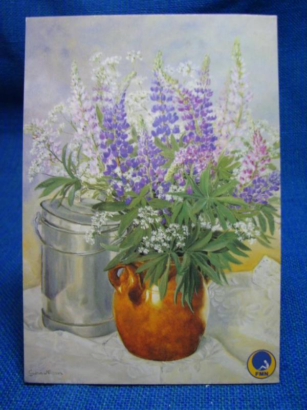 Vykort - Blomsterkort  av Gudrun Nilsson