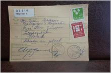 Frimärken på adresskort - stämplat 1963 -  Hägersten 4 - Sörmark