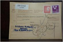 Frimärken  på adresskort - stämplat 1963 - Lysekil - Sunne