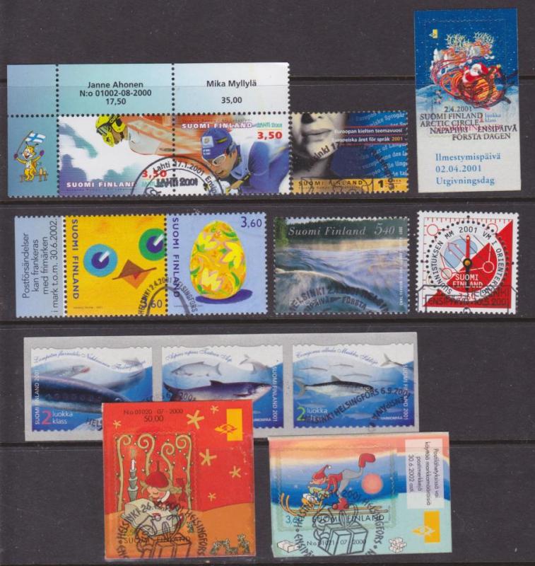 Stämplade frimärken från år 2001