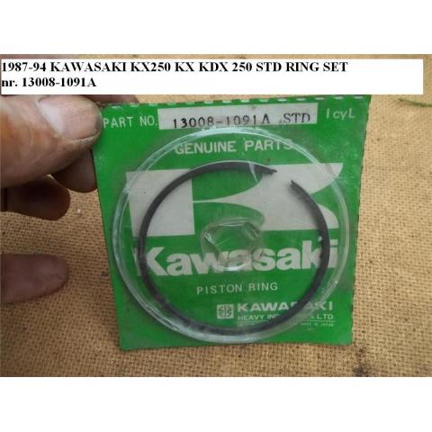 1987-94 KAWASAKI KX250 KX KDX 250 STD RING SET 13008-1091A