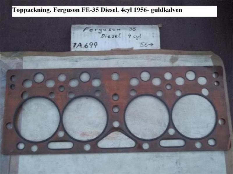 Toppackning. Ferguson FE-35 Diesel. 4cyl 1956- guldkalven